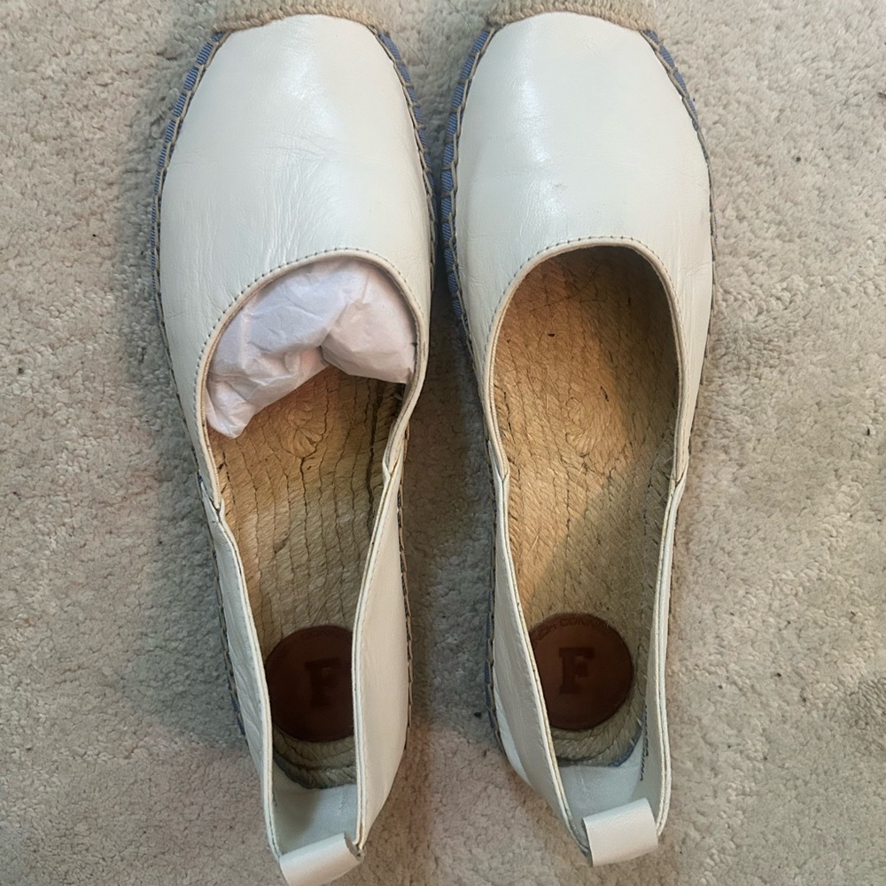 French Connection White Espadrilles Minimalist Design